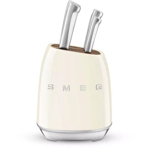 Couteau Smeg Bloc de 6 couteaux crème